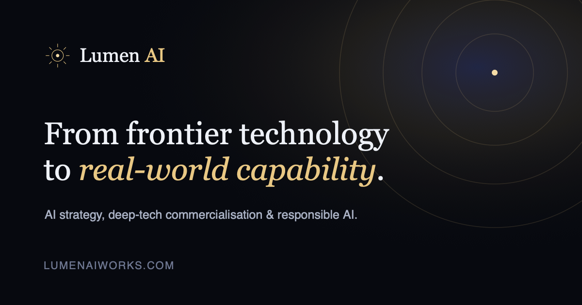 Lumen AI: AI Strategy & Deep-Tech Commercialisation Consulting